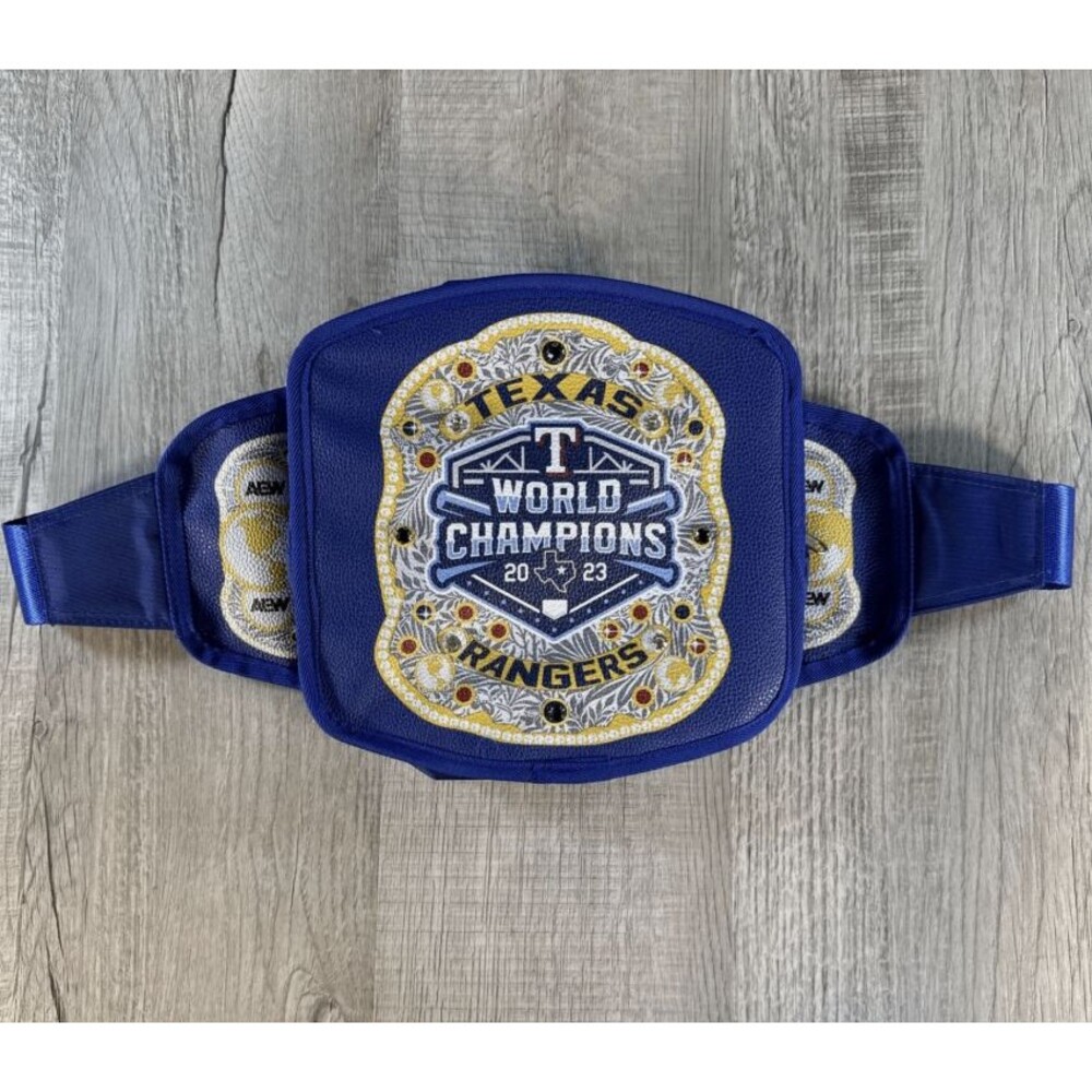 Texas Rangers AEW Fanny Pack Belt 2023 World Series Champions Theme Night 7/2/25